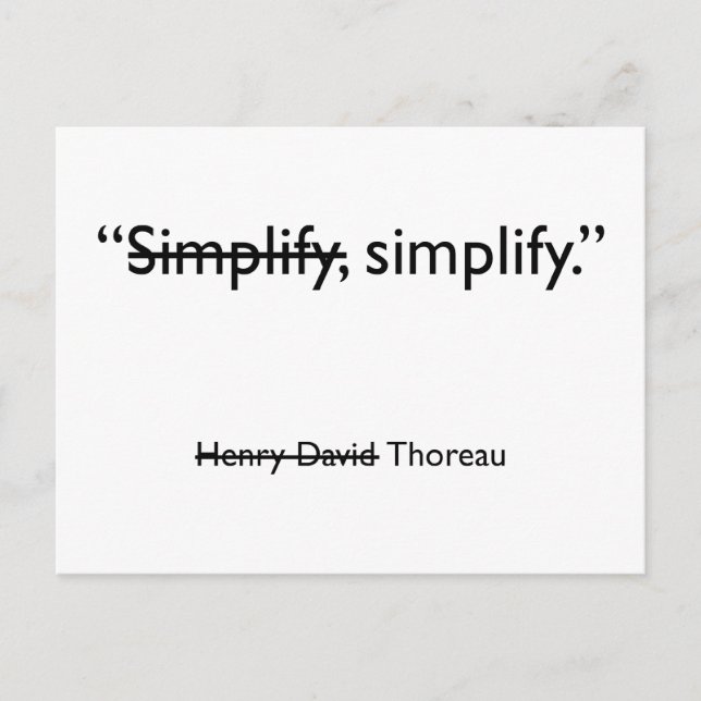 Simplificar la postal (Anverso)