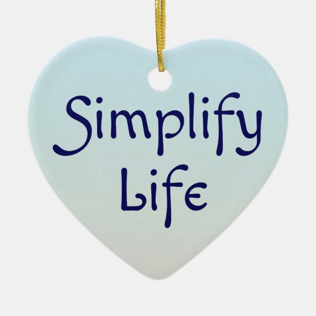 Simplificar la vida azul Ornamento de Navidad (Frente)