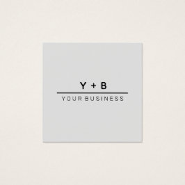 Simplistic + Intials Custom Logo Note Card