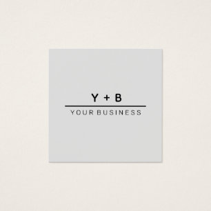 Simplistic + Intials Custom Logo Note Card