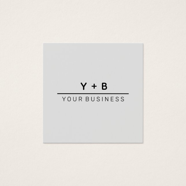Simplistic + Intials Custom Logo Note Card (Anverso)