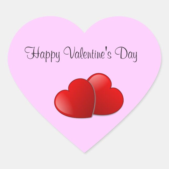 Simply Hearts Valentine Pegatinas (Anverso)