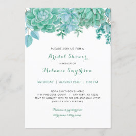 Simply Succulents invitaciones a la ducha de novia