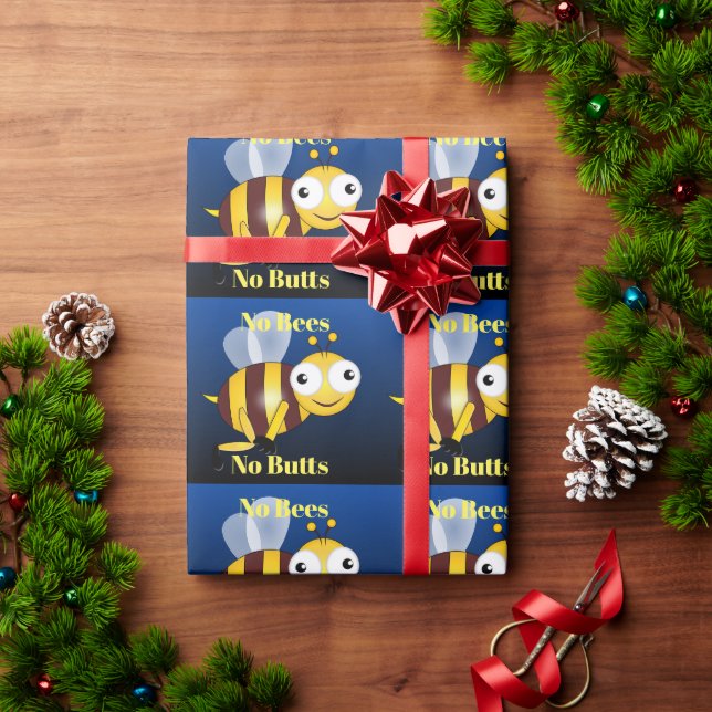 Sin abejas sin nalgas Papel de envolver (Regalo de vacaciones)