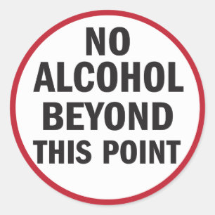 Sin Alcohol Más Allá De Este Punto pegatina