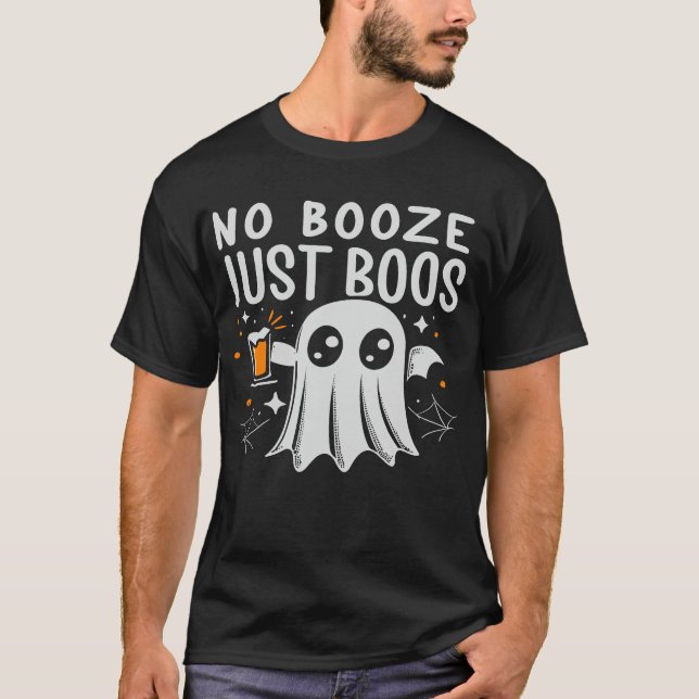 Sin alcohol, solo abuchean camiseta de Halloween (Anverso)