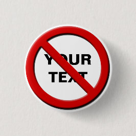 Sin aviso de símbolo botón Personalizado pequeño