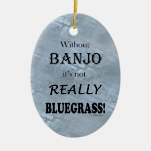 Sin Banjo - Ornamento cerámico de Bluegrass