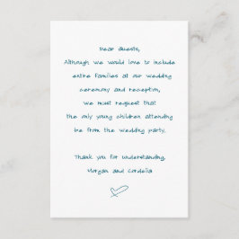 Sin Boda infantil o palabras de recepción