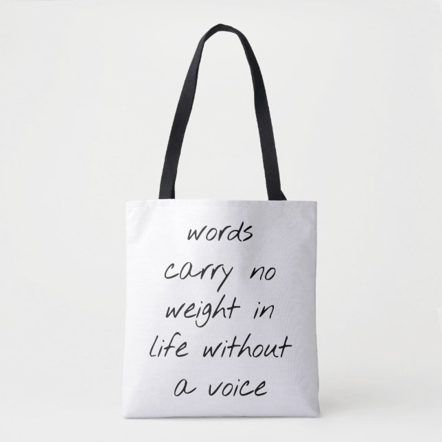 Sin Bolsa De Tote De Hombro De Voz (Anverso)