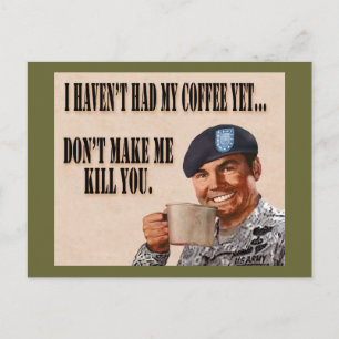 Sin café con postal
