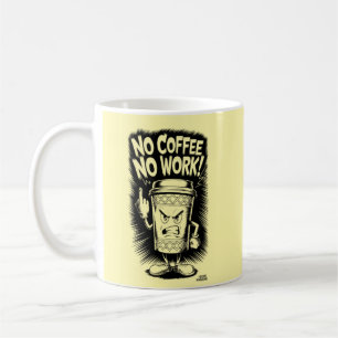 Sin café ni tazas de trabajo