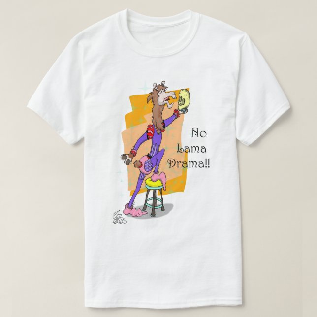 Sin camiseta de drama de lama (Diseño del anverso)