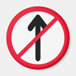 Sin círculo rojo de entrada | Rótulo vial | Imán