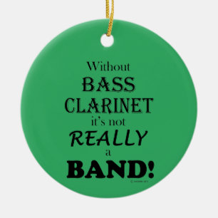Sin Clarinet de Bass - Ornamento cerámico de banda