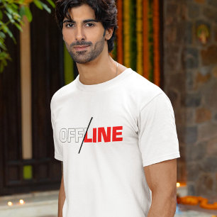 Sin conexión Camiseta Geek Humor