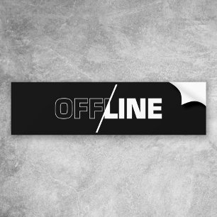 Sin conexión Pegatina de parachoques de humor ge