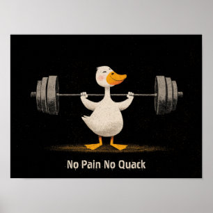 Sin dolor no hay cuac – Arte divertido de pato de