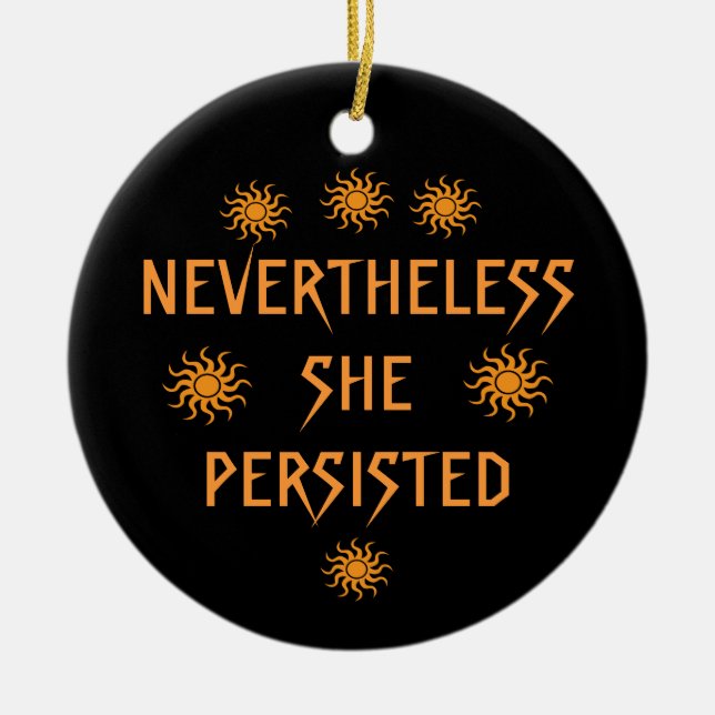 Sin Embargo, Persistió El Ornamento Naranja Oro (Frente)