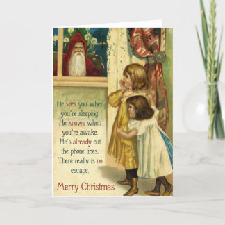 Sin escape - tarjeta de Navidad vintage divertida