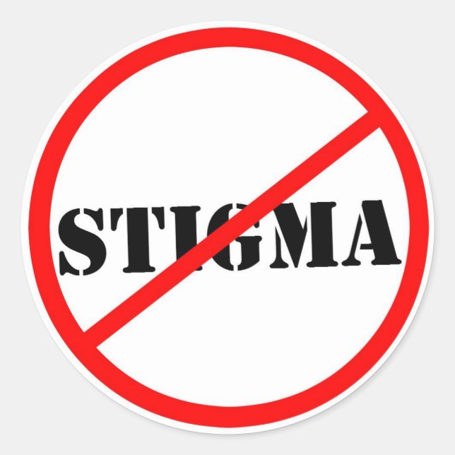 Sin estigma Pegatina grande (Anverso)