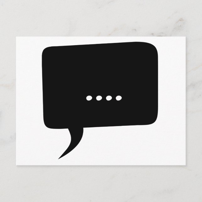 ¡Sin habla! Postal divertida (Anverso)