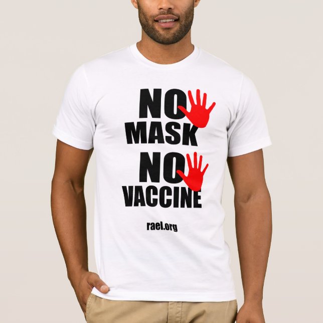 Sin máscara sin vacuna - camiseta masculina versió (Anverso)