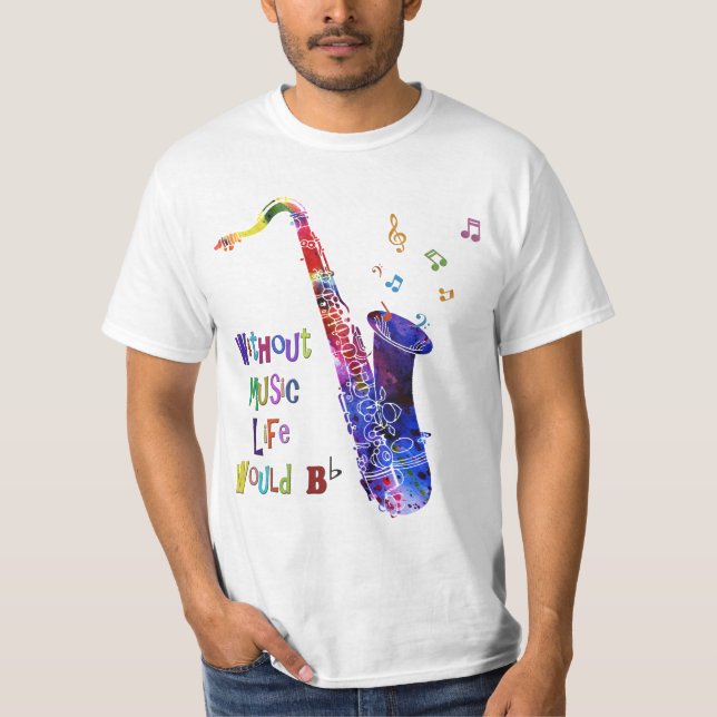 Sin música, la vida se vería afectada | Camisetas  (Anverso)
