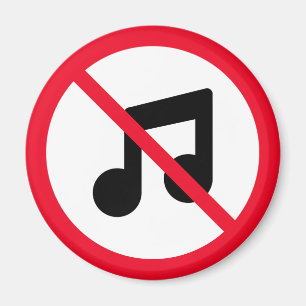 Sin música   Rótulo Círculo Rojo   Imán