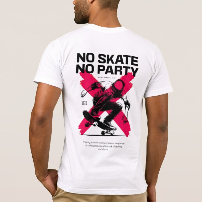 Sin patineta sin camiseta gráfica Fiesta (Reverso)