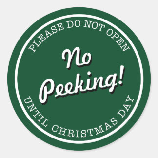 ¡Sin Peeking! Navidades envolviendo a Pegatina