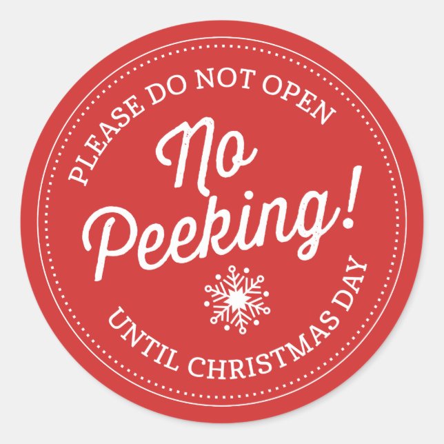 ¡Sin Peeking! Pegatinas de Navidad (Anverso)