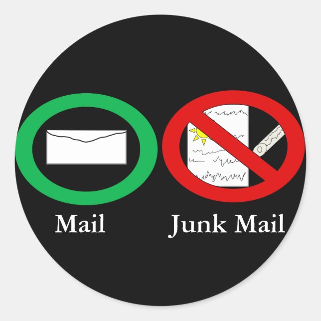 Sin Pegatina de correo no deseado (Anverso)
