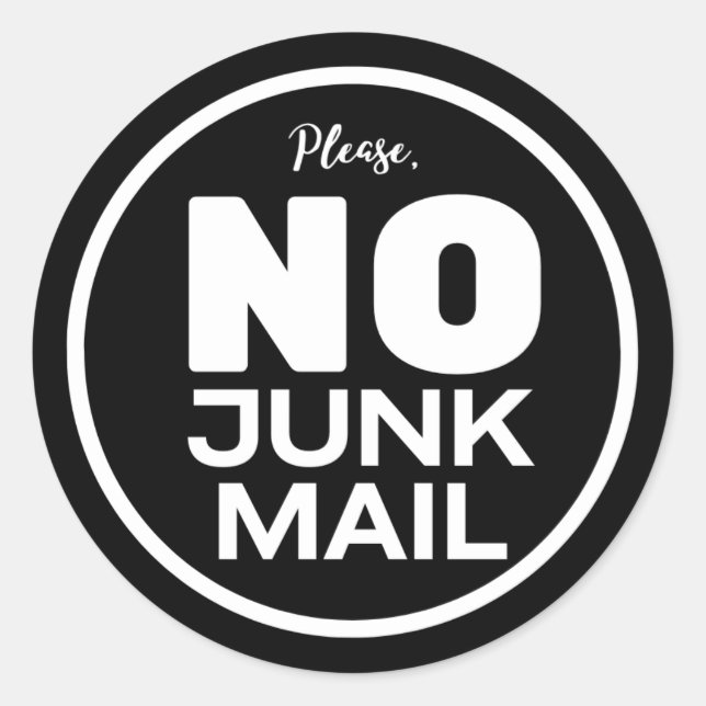 Sin Pegatina de correo no deseado (Anverso)