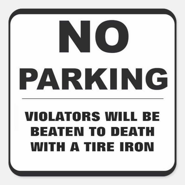 Sin Pegatina de estacionamiento (Anverso)