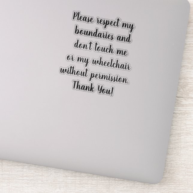 Sin pegatina táctil para silla de ruedas (Detalle)