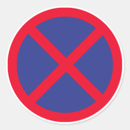 Sin Pegatinas redondos clásicos de Rótulo de pie o