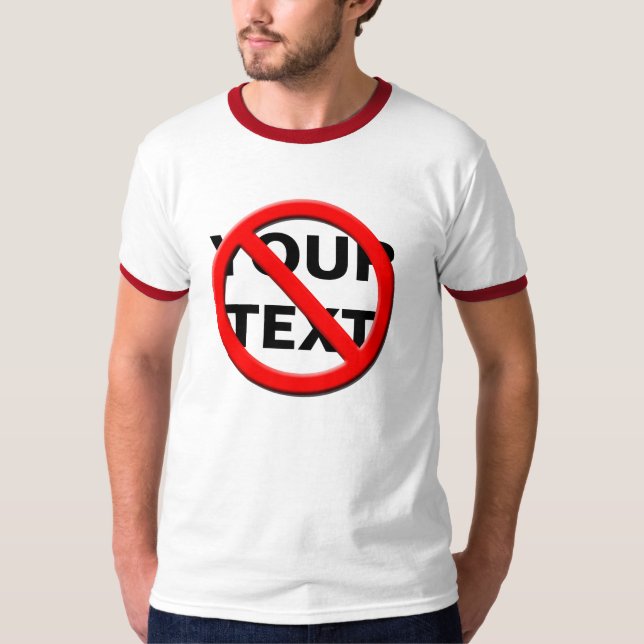 Sin plantilla de símbolo Mens Ringer camiseta (Anverso)