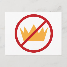 ¡SIN REYES! Postal azul anti Trump