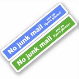 Sin signo de pegatina de correo no deseado