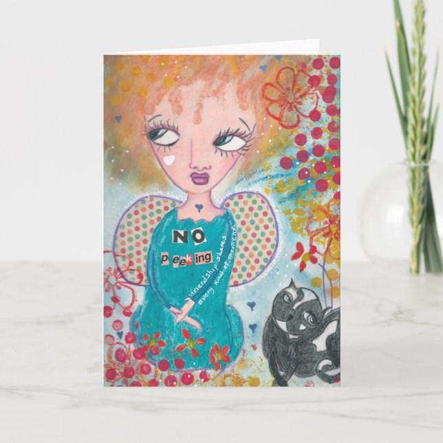 Sin tarjeta de felicitación de Peeking (Anverso)