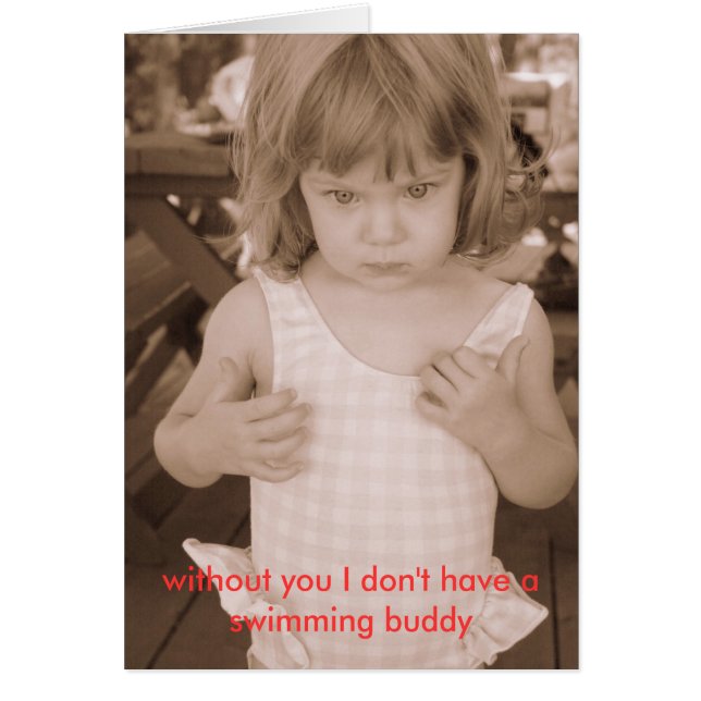 sin ti no tengo un compañero de natación (Frente)