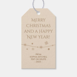 Sin tiempo - Elegante Crema - Etiquetas de regalo 