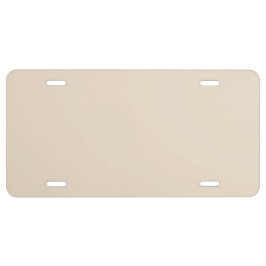 Sin tiempo - Elegante placa de licencia de crema
