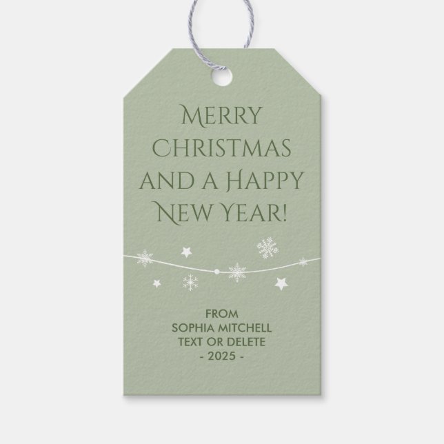 Sin tiempo - Etiqueta de regalo de Navidades de sa (Anverso)