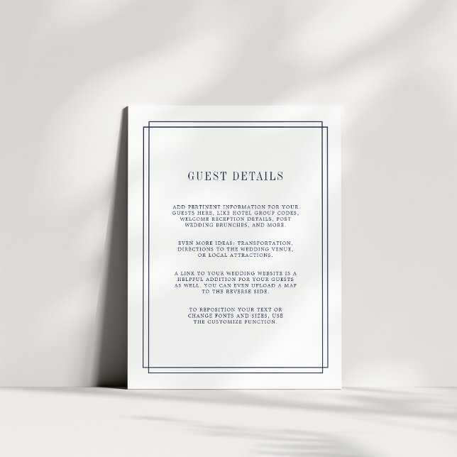 Sin tiempo | Tarjeta de información de Boda de la  (Subido por el creador)