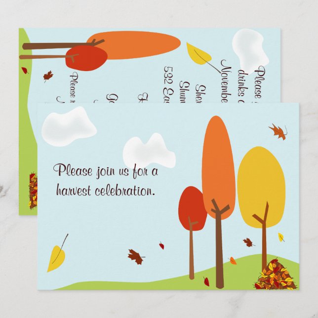 Sincera invitación a los árboles otoñales (Anverso / Reverso)