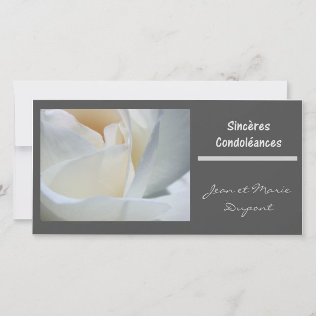 sinceras condolencias rosa blanco negro franco (Anverso)