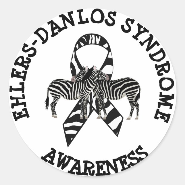 Síndrome de Ehlers-Danlos PEGATINAS de Cebra EDS (Anverso)