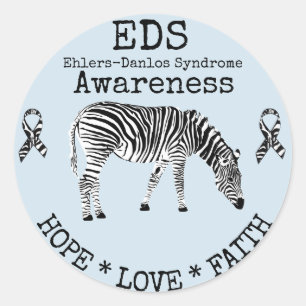 Síndrome de Zebra Azul Ehlers-Danlos Pegatina EDS